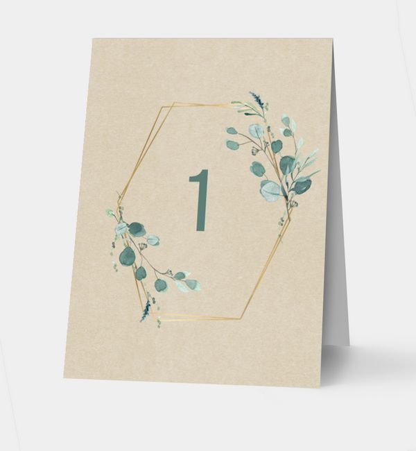 Klappkarte hoch Tischkarte oben