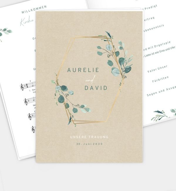 Klappkarte hoch mit Einleger 8-seitig