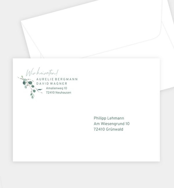 Briefumschlag gerade