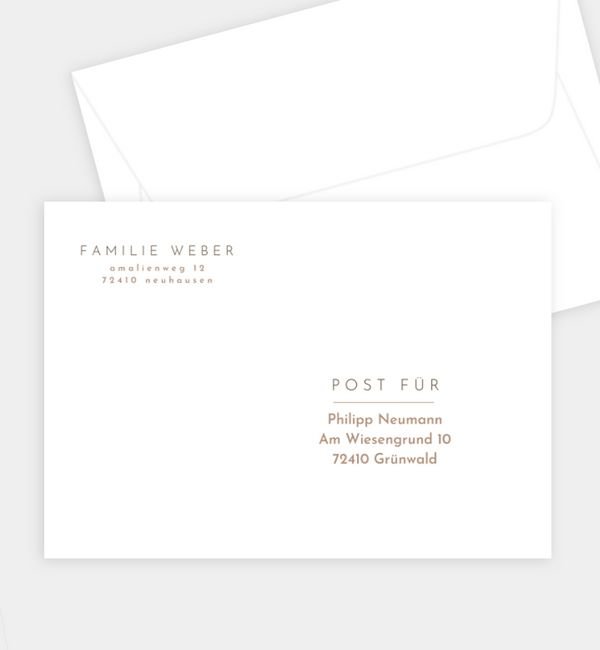 Briefumschlag gerade