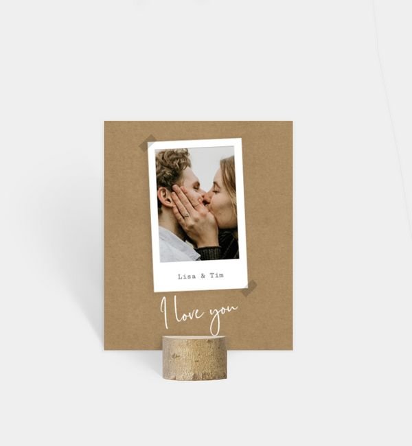 Tischnummern-Karte Polaroid