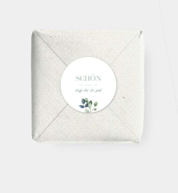 Geschenkaufkleber rund