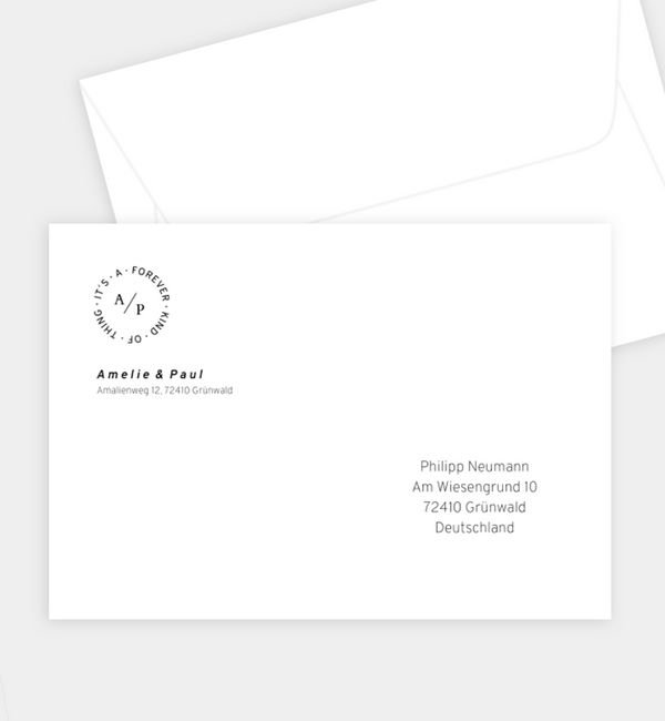 Briefumschlag gerade