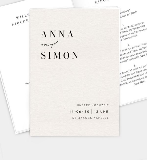 Klappkarte hoch mit Einleger 8-seitig