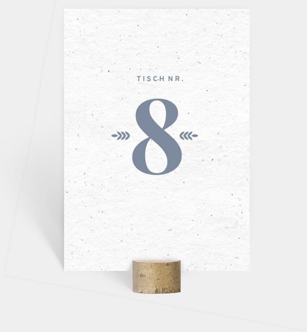 Tischnummern-Karte hoch
