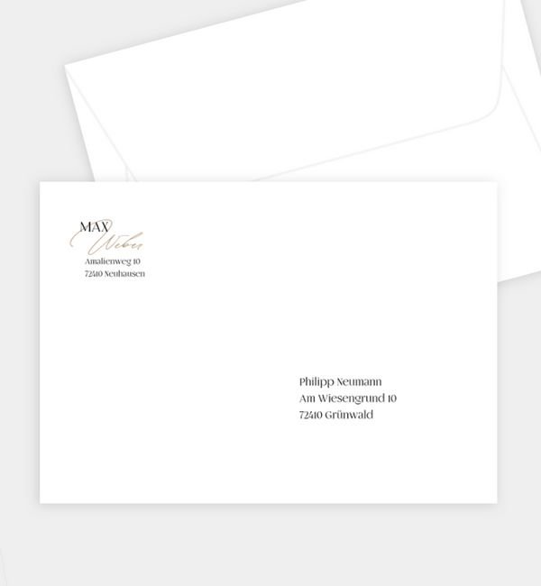 Briefumschlag gerade