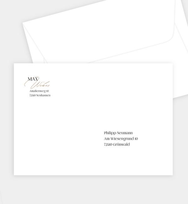 Briefumschlag gerade