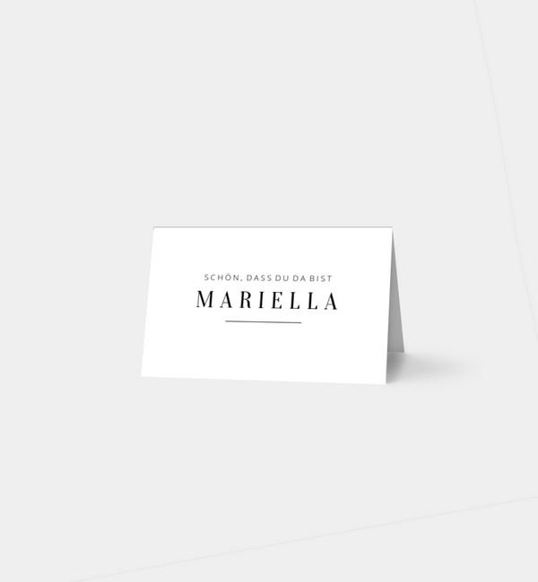 Tischklappkarte quer, horizontale Faltung