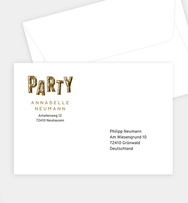 Briefumschlag gerade