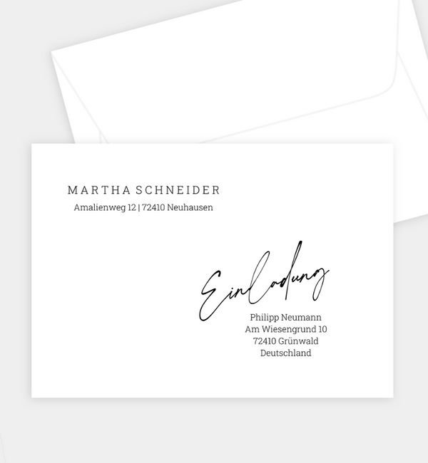 Briefumschlag gerade