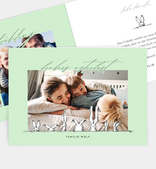 Hasenbande · Ausmalkarte