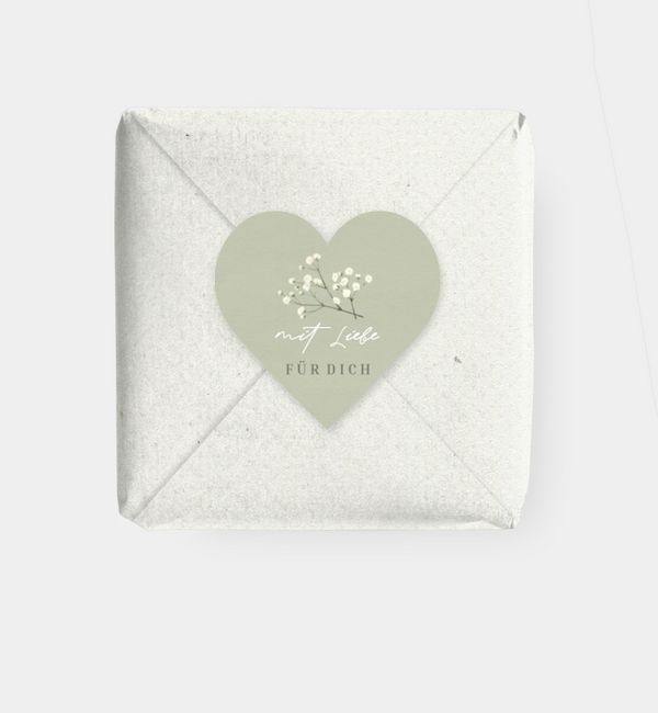 Geschenkaufkleber Herz