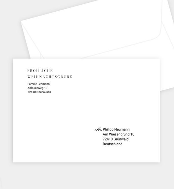 Briefumschlag gerade