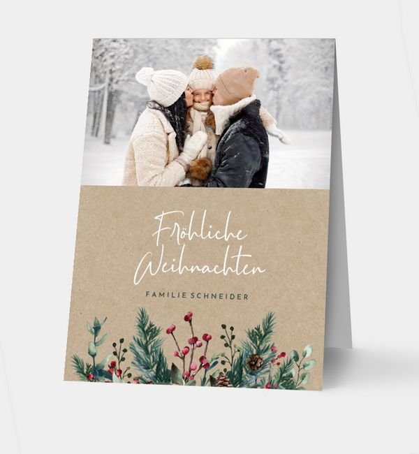 Klappkarte hoch Tischkarte oben