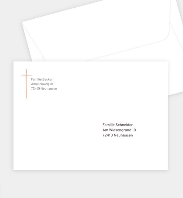 Briefumschlag gerade