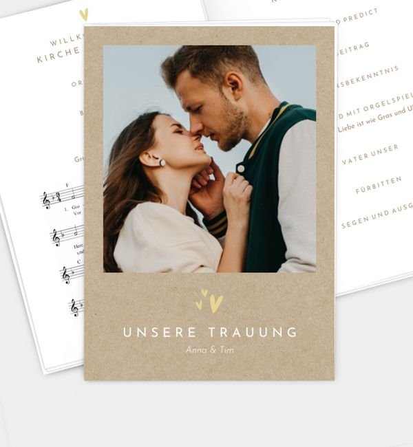 Klappkarte hoch mit Einleger 12-seitig