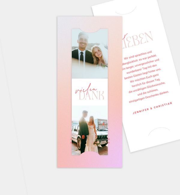 Postkarte mit Fotostreifen