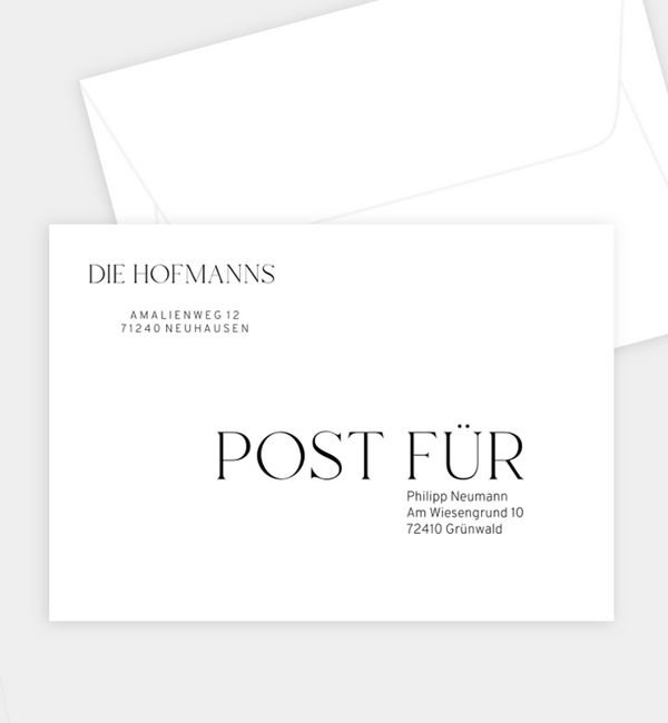 Briefumschlag gerade