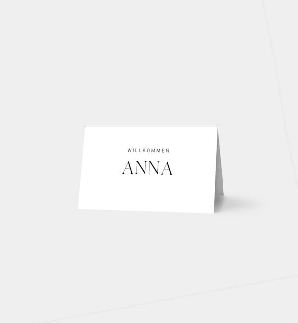 Tischklappkarte quer, horizontale Faltung