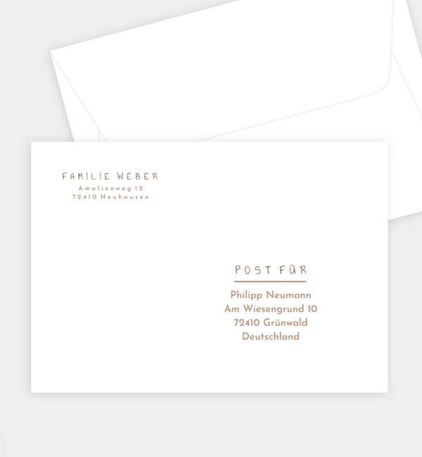Briefumschlag gerade