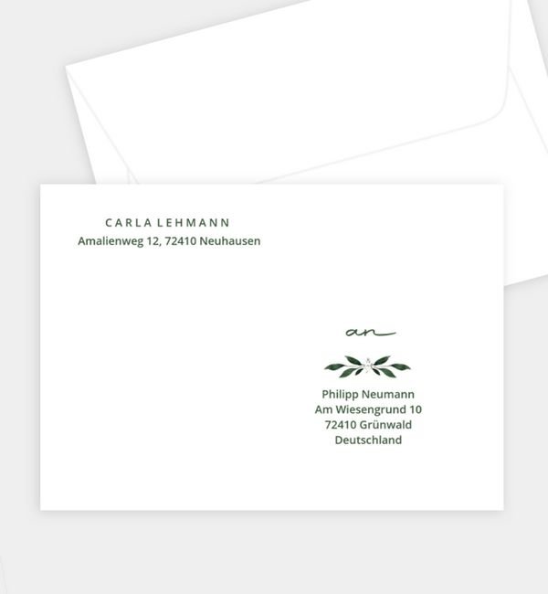 Briefumschlag gerade