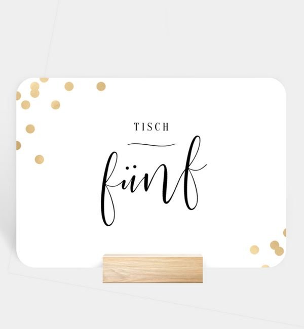 Tischnummern-Karte quer
