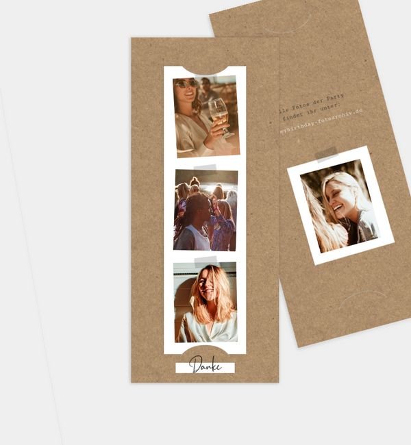 Postkarte mit Fotostreifen