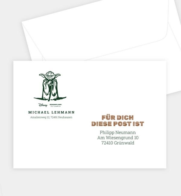 Briefumschlag gerade