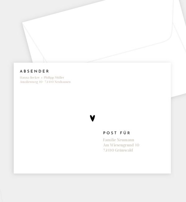 Briefumschlag gerade