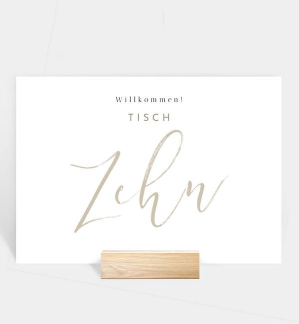 Tischnummern-Karte quer