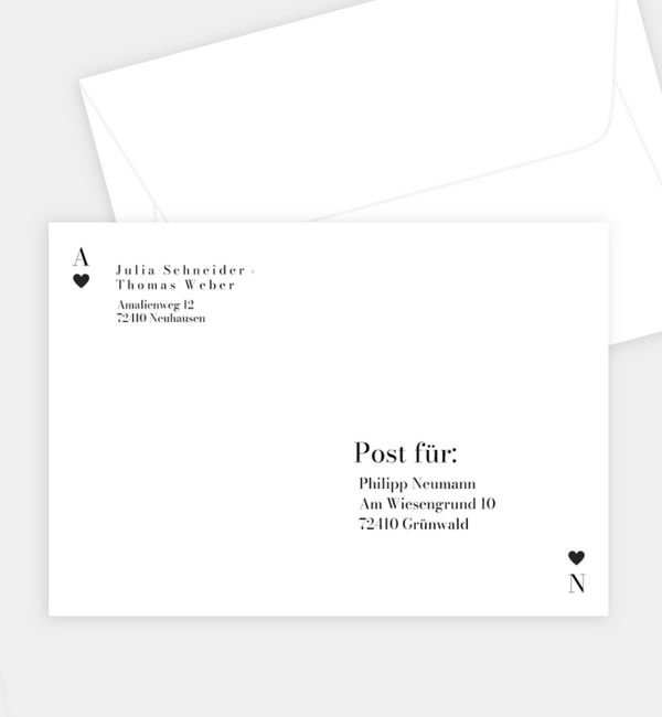 Briefumschlag gerade