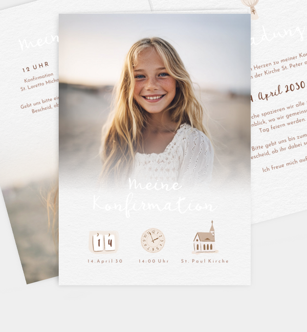 Zarte Konfirmation