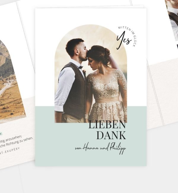 Doppel-Klappkarte hoch