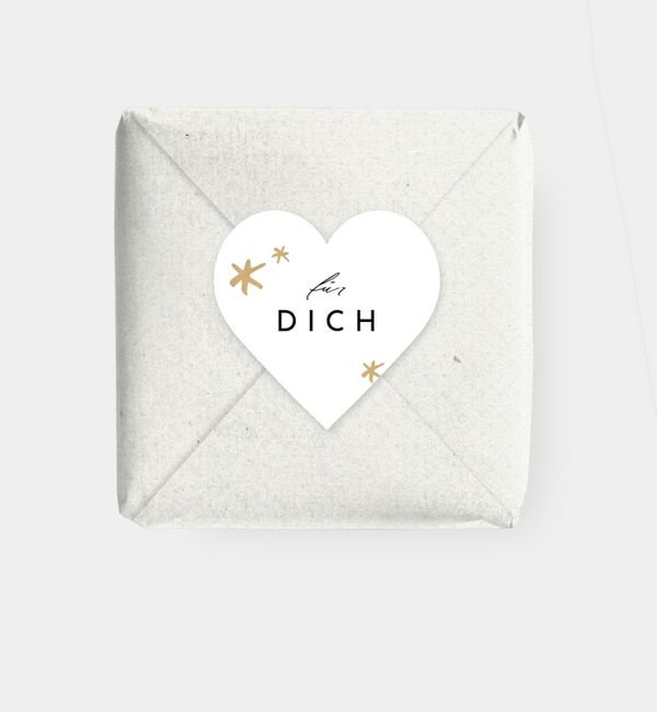 Geschenkaufkleber Herz