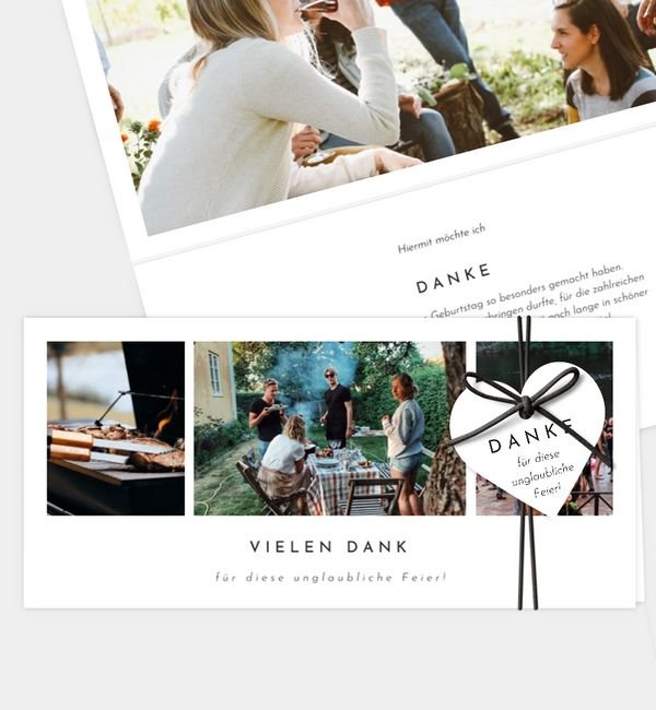 Klappkarte quer, Faltung oben