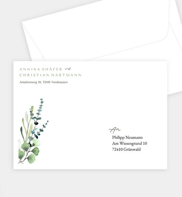 Briefumschlag gerade