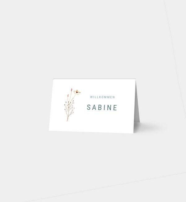 Tischklappkarte quer, horizontale Faltung