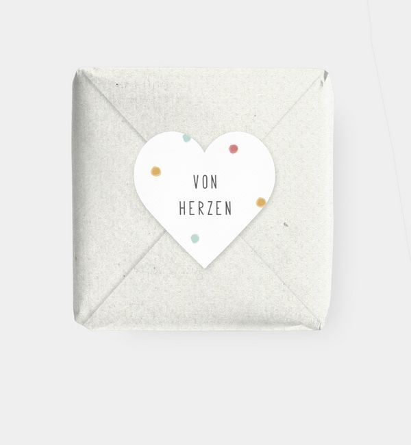 Geschenkaufkleber Herz