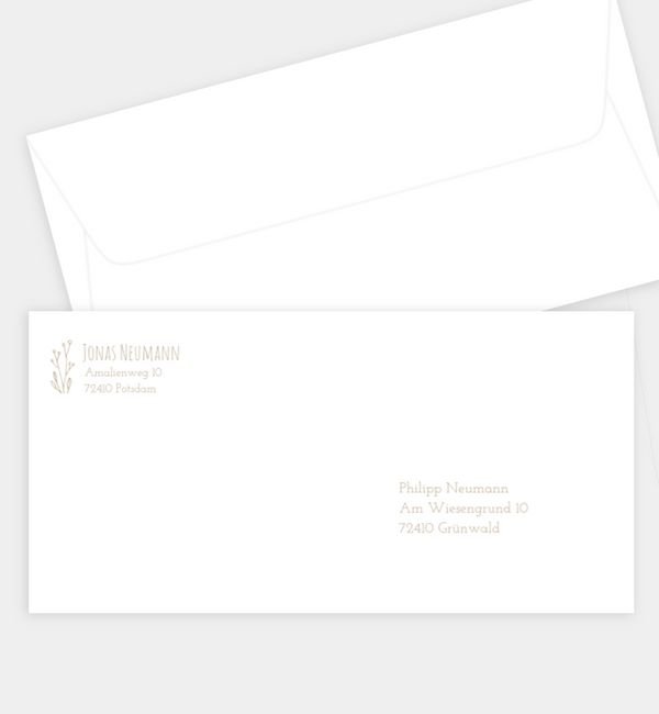 Briefumschlag gerade