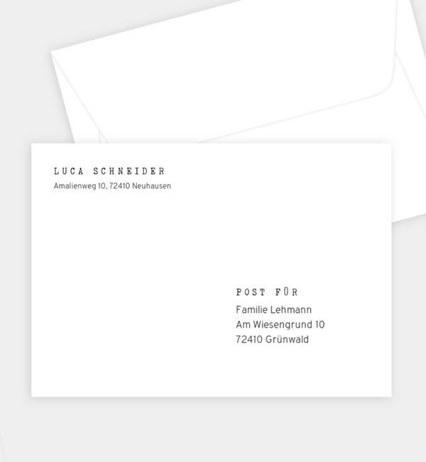 Briefumschlag gerade