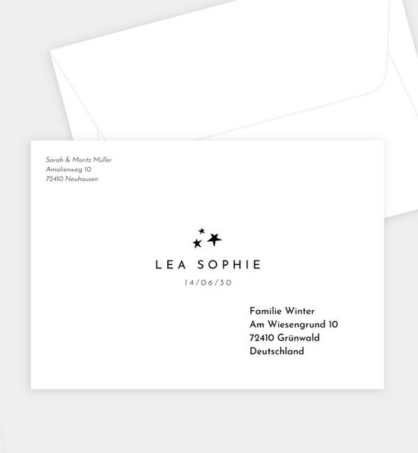 Briefumschlag gerade