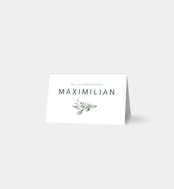 Tischklappkarte quer, horizontale Faltung