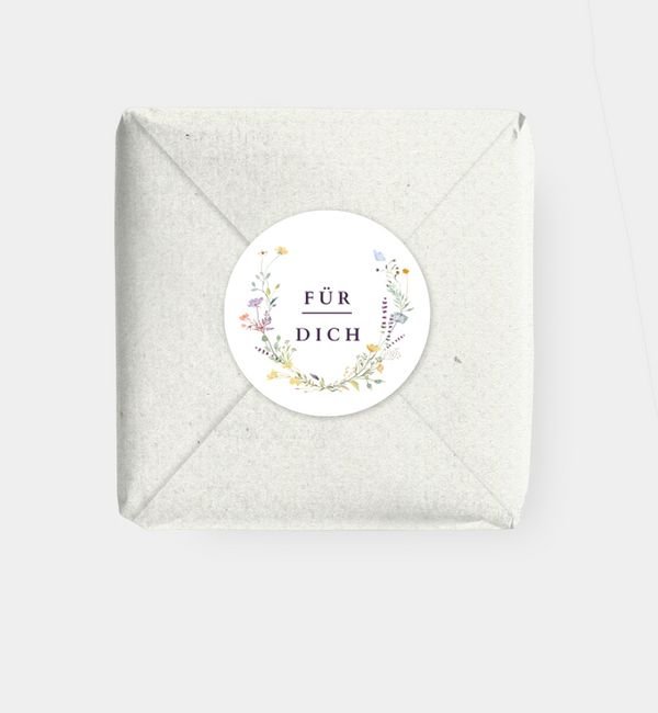 Geschenkaufkleber rund