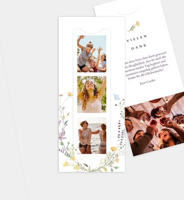 Postkarte mit Fotostreifen