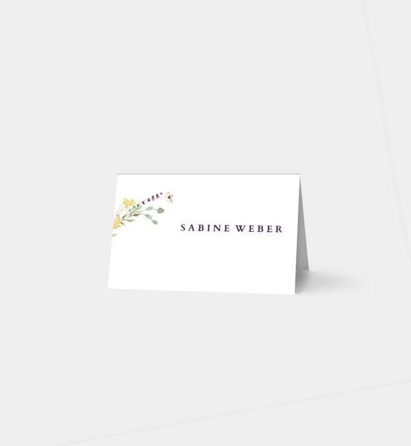 Tischklappkarte quer, horizontale Faltung