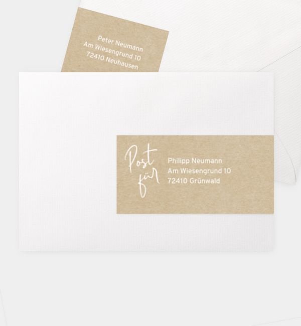 Kombi-Adressaufkleber