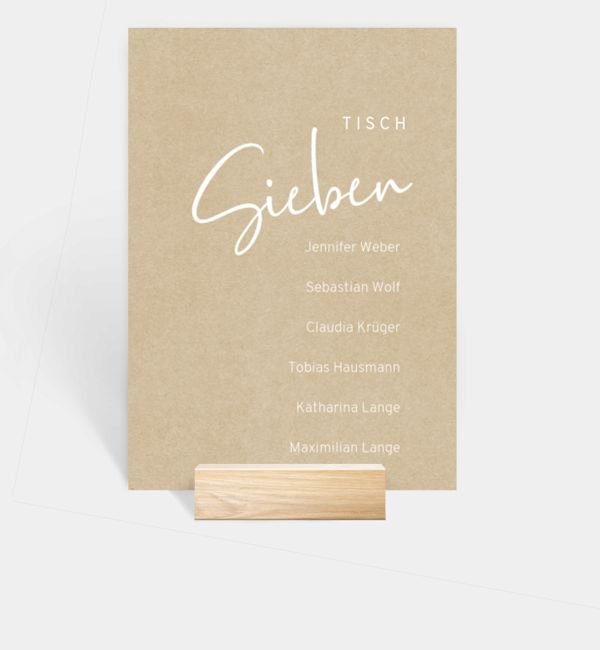 Gruppentischkarte