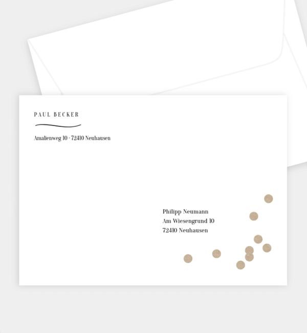 Briefumschlag gerade