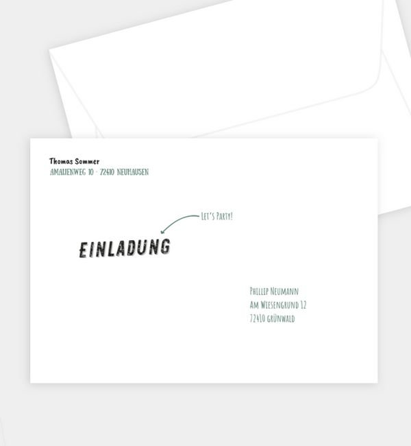 Briefumschlag gerade