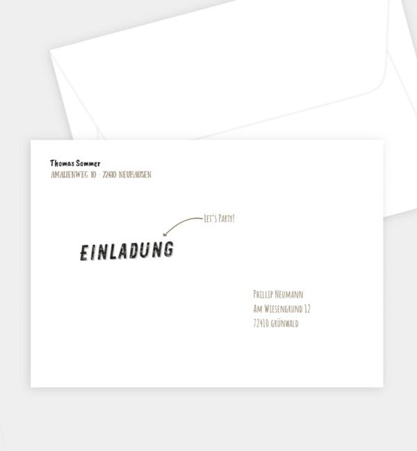 Briefumschlag gerade